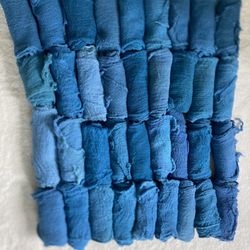 Dusty/steel Blue Cheesecloth Table Runners