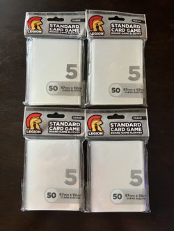 Legion Standard Card Game 50 Clear Sleeves