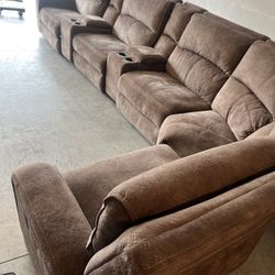 Sectional Automatic Reclining Sofa