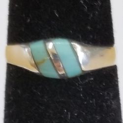 Sterling Silver and Tourquoise Ring