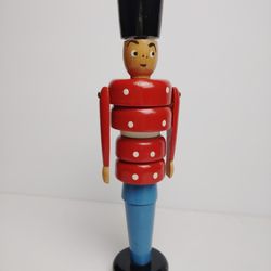 Vintage Denmark 10.5" Royal Guard Soldier Toy Stackable Puzzle