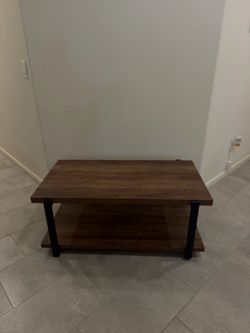 Gray oak coffee table