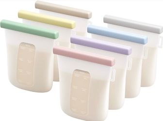 Breast milk silicone storage bags