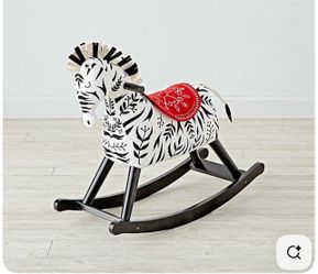 Land of Nod / Crate & Barrel Zebra Rocker – Rare & Discontinued