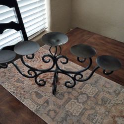 Black Iron Candle Holder 