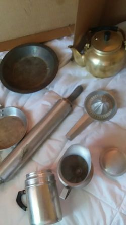 Vintage aluminum kitchen ware