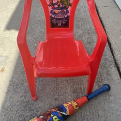 Superheros Chair And Bat  For Toddler 