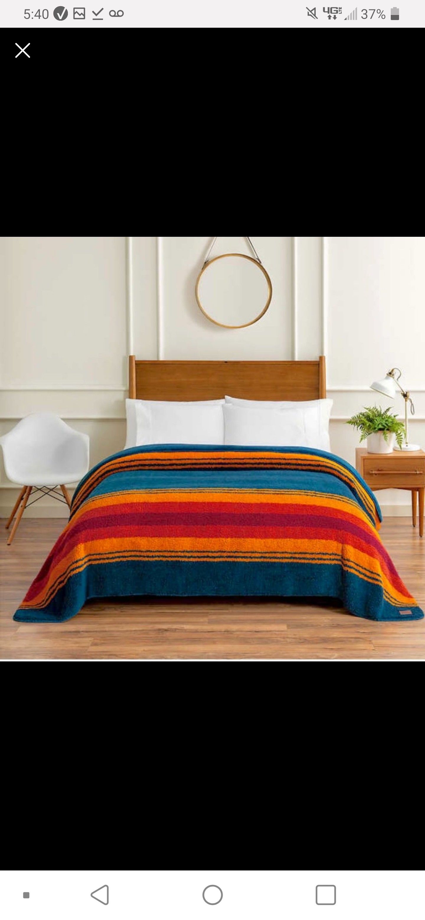 PENDLETON Home Collection Fleece Sherpa King Size Blanket 112"x92"