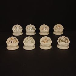 Vintage Set Of Porcelain Card Place Holders