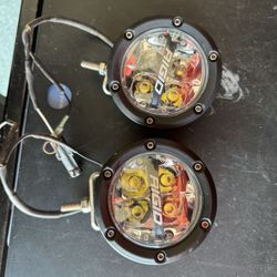 Rigid Industries 360-Series 4 inch Round Amber Backlit Spot Beam 