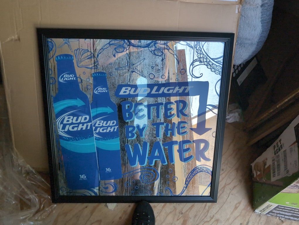 Bud light mirror Sign