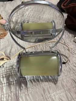 Vintage Lighted Vanity Mirror with Base