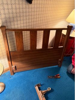 Twin bed frame with headboard
