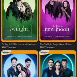 Twilight 1-5 Saga For 40$ Tickets For AMC 
