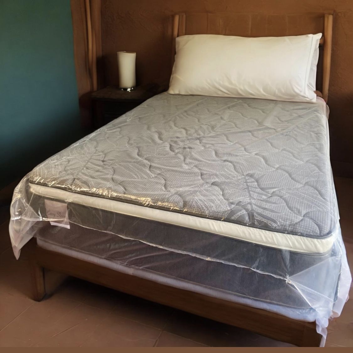 Queen Size Mattress 14 Inches Thick Pillow Top Also Available in Twin, Full, King. Same Day Delivery 🚚 New From Factory With its Plastic