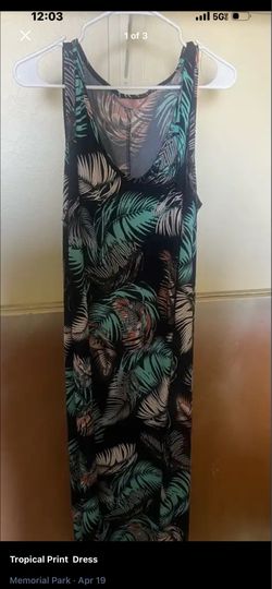 Tropical Island Print Summer Dress
