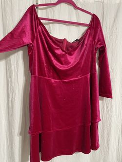 Suede Fuchsia Pink Dress