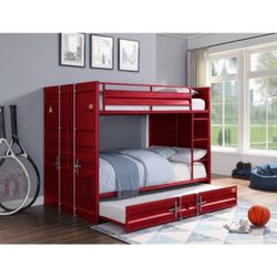 Cargo Twin/Twin Bunk Bed (3 Colors Available)
