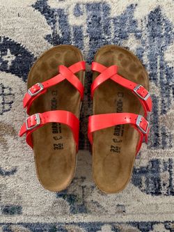 Birkenstocks in Red