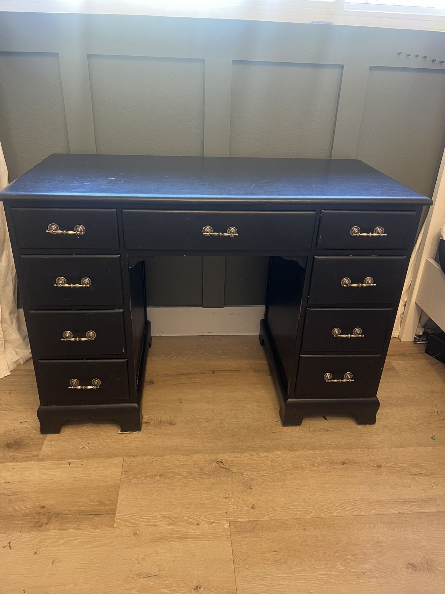 Painted Black Vintage Desk