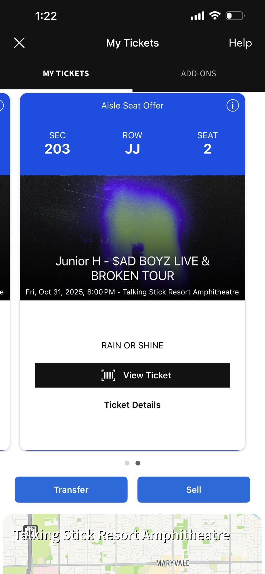 Junior h Tickets