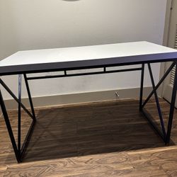Black and White Computer Desk/ Desk 48W x 22D x 30H