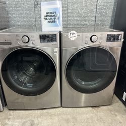 LG THINQ FRONT LOAD WASHER & GAS DRYER SET 