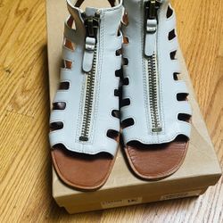 Via Spiga White Leather Sandals