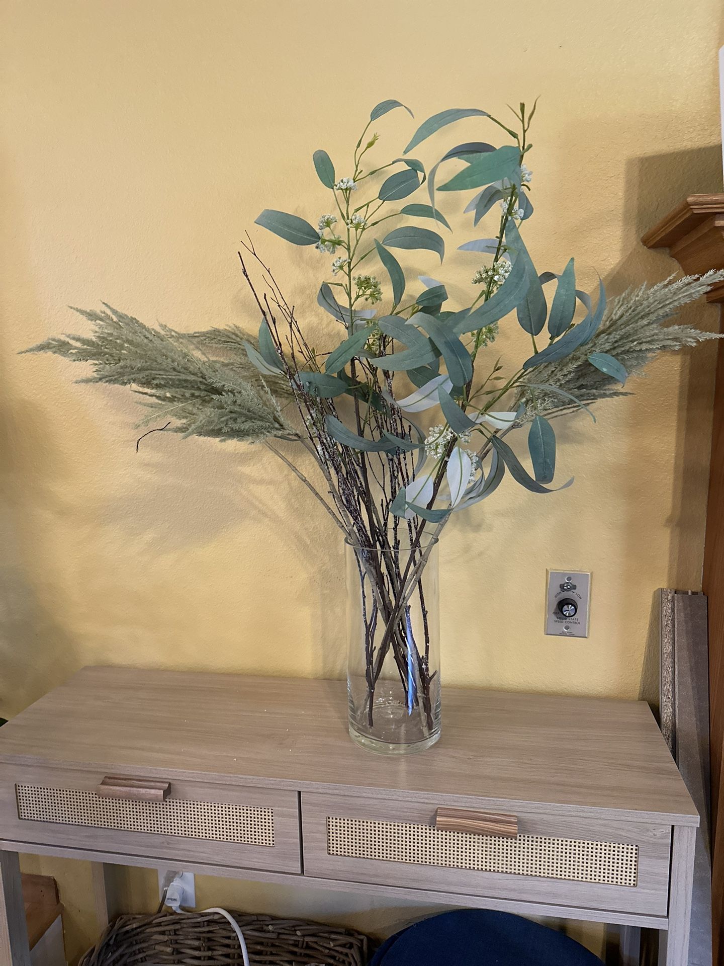 Faux Green Floral Display