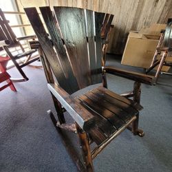 Wooden Rocking Chair Plain Panel 93859