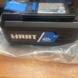 HART 40V 5.0Ah Battery Accessory, Lithium-Ion, on-Board Fuel Gauge