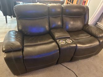 Free Reclining Leather Loveseat