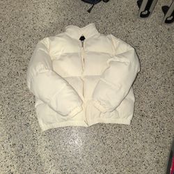 Men's Cream Puffer Jacket 