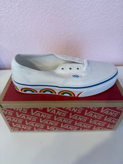 Vans Authentic Low-Top White Canvas Sneakers US men size 4, women 5.5