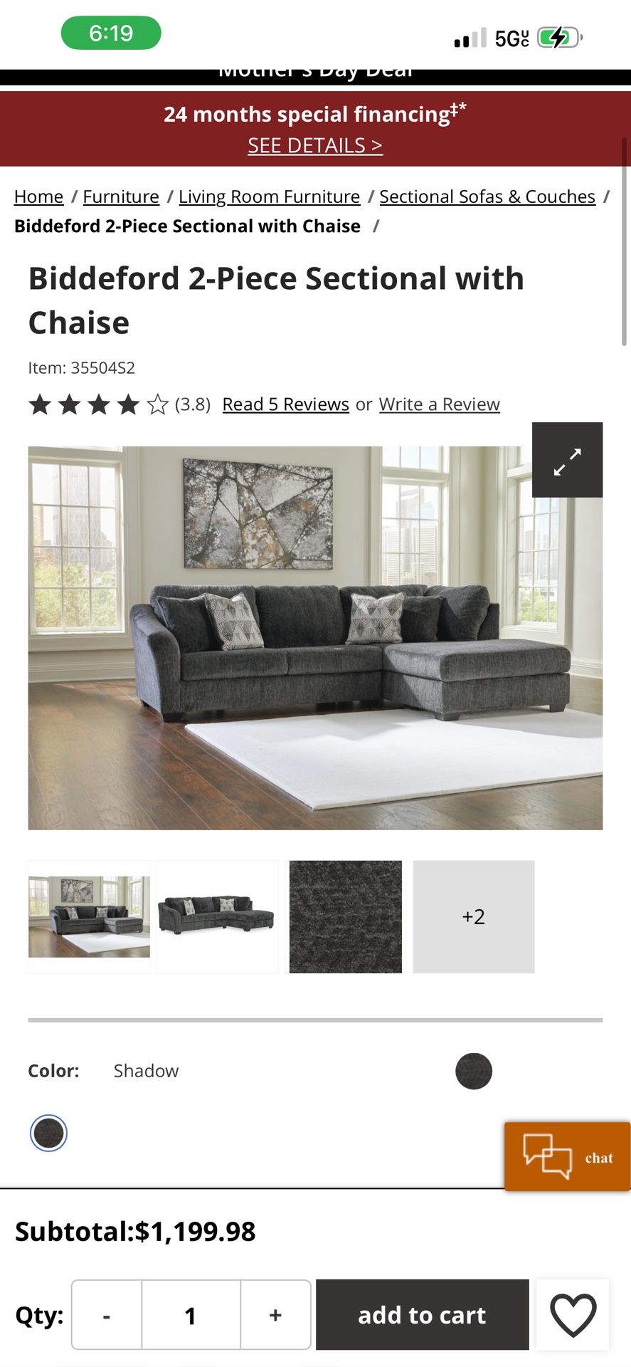 Brand New Ashley HomeStores Sectional Sofa/ Couch (We Deliver)