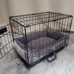New In Box Small Dog Crate & Tray, Foldable Portable 18"x12"x14" Dog Cage Pet Carrier 