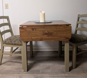 Jordan Eastern Tides drop-leaf Acacia dinning table and chairs