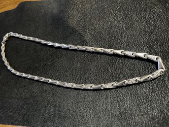 14kt White Gold Custom Chain One Of A Kind 3.50 In Real Natural Diamonds 
