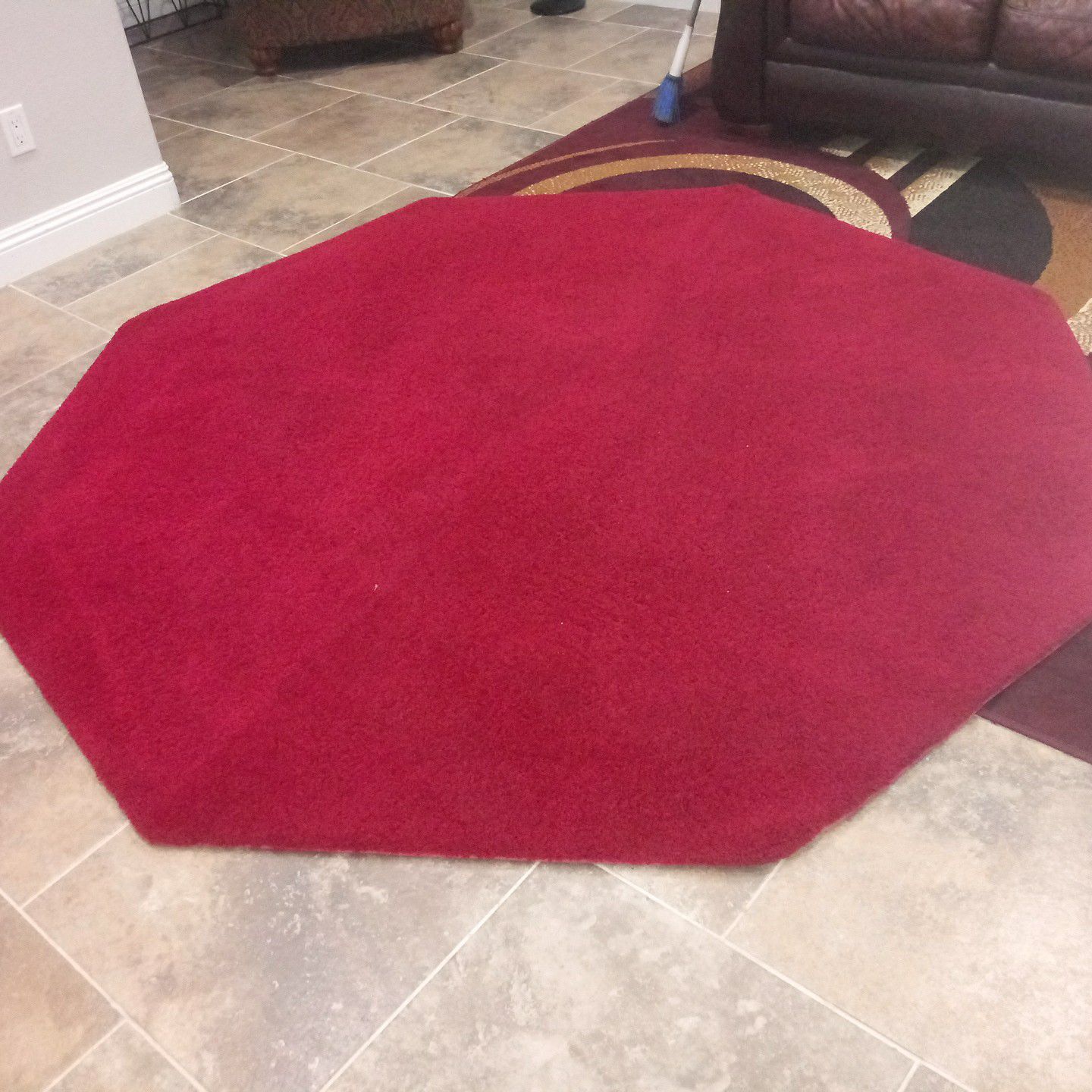 Red area rug