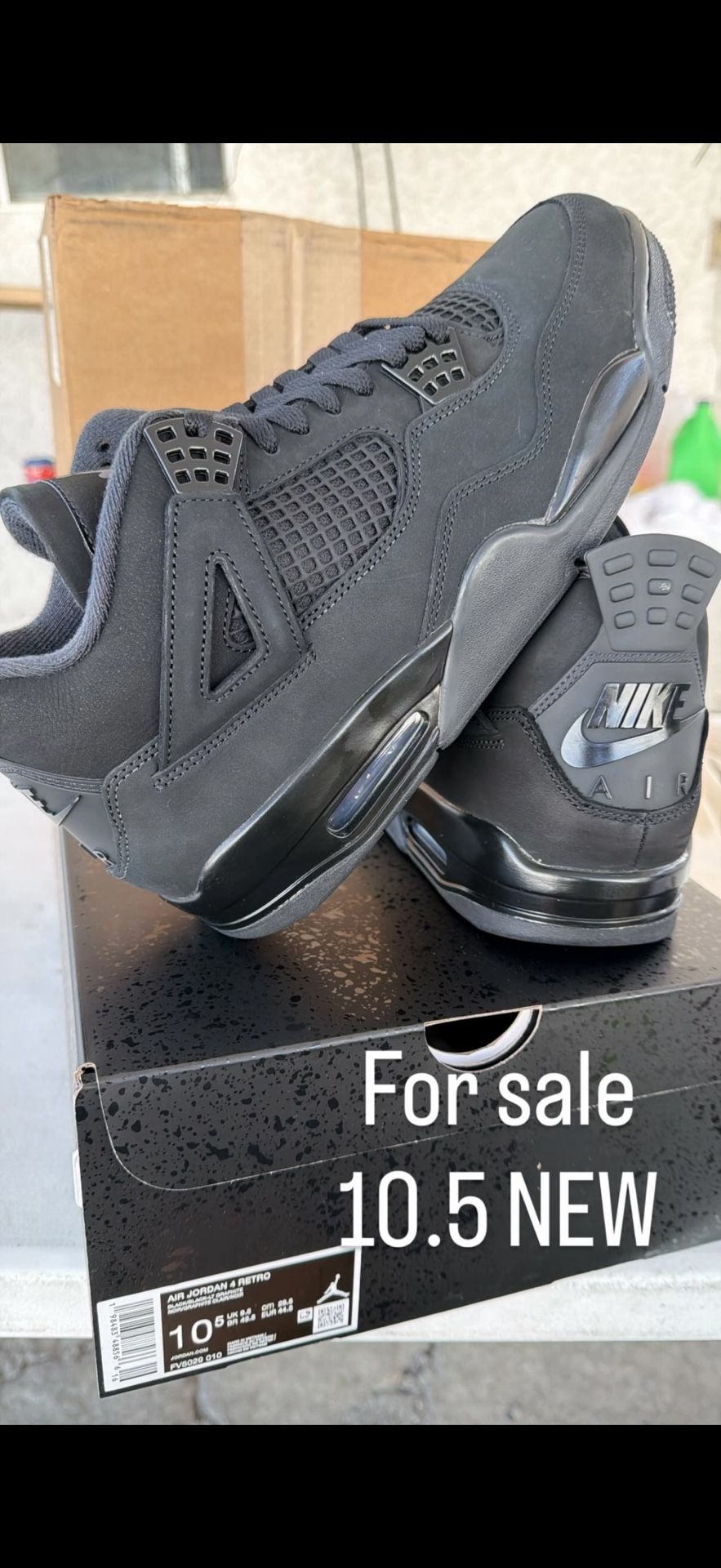 Air Jordan 4 Black Cats 10.5 NEW 