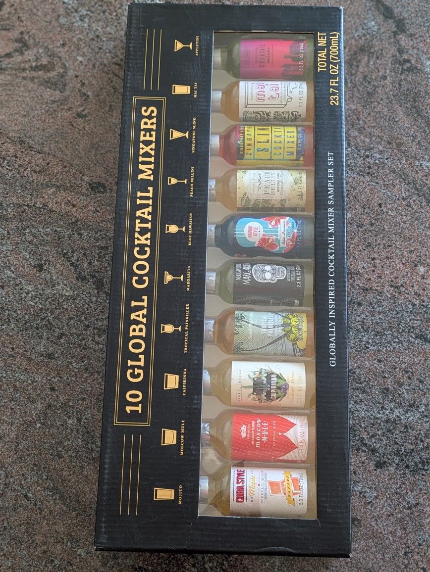 Global Cocktail Mixers 10-Piece Gift Set, 23.7 oz.