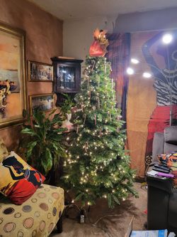 7 foot lighted Christmas tree