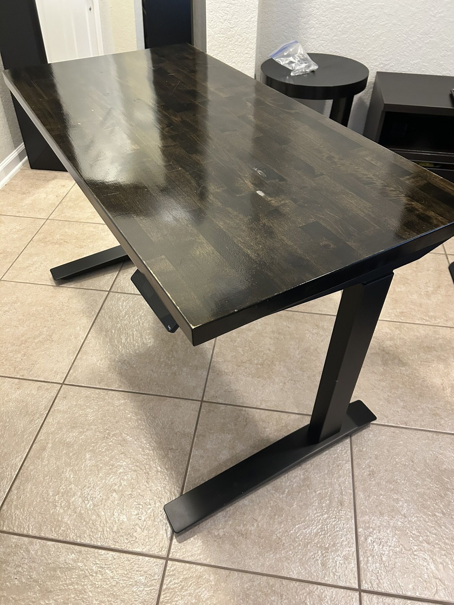 Fully Jarvis - Electronic Adjustable Sit/Stand Desk with Custom Butcher Board