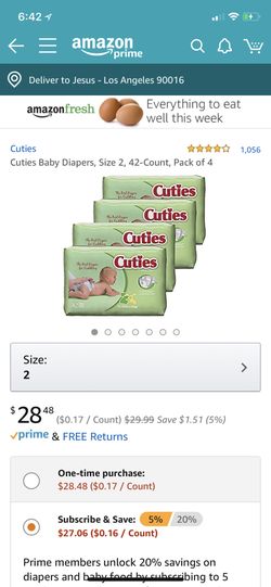 Size 2 diapers 8 packs