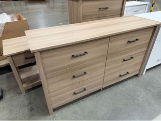 New! 6-Drawer Summer Oak Dresser, bedroom dresser, Oak Color dresser, clothing storage unit, bedroom closet, closet storage, cabinet, Dresser, matchin