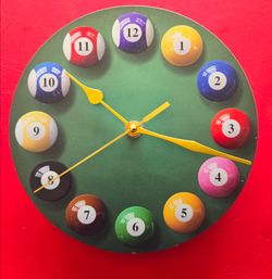 Pool ball wall clock