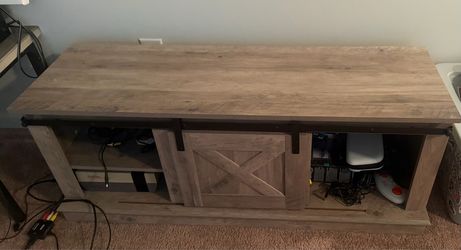 Farmhouse Sliding Barn Door TV Stand