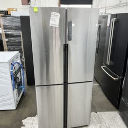Haier counter depth refrigerator in stainless steel 