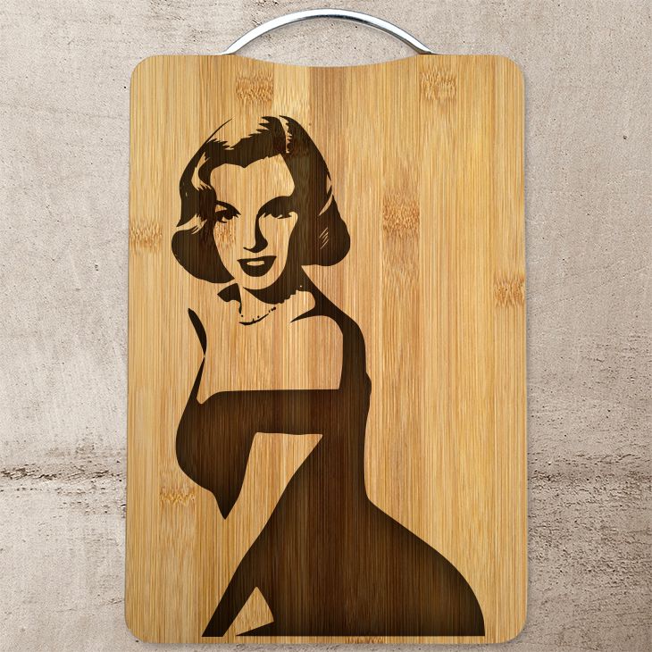 Marilyn Monroe Laser Engraved Cutting Board