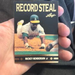 Rickey Henderson Record Steal Baseball Card